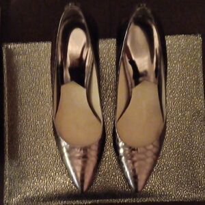 Michael Kors Shiny Silver Heels